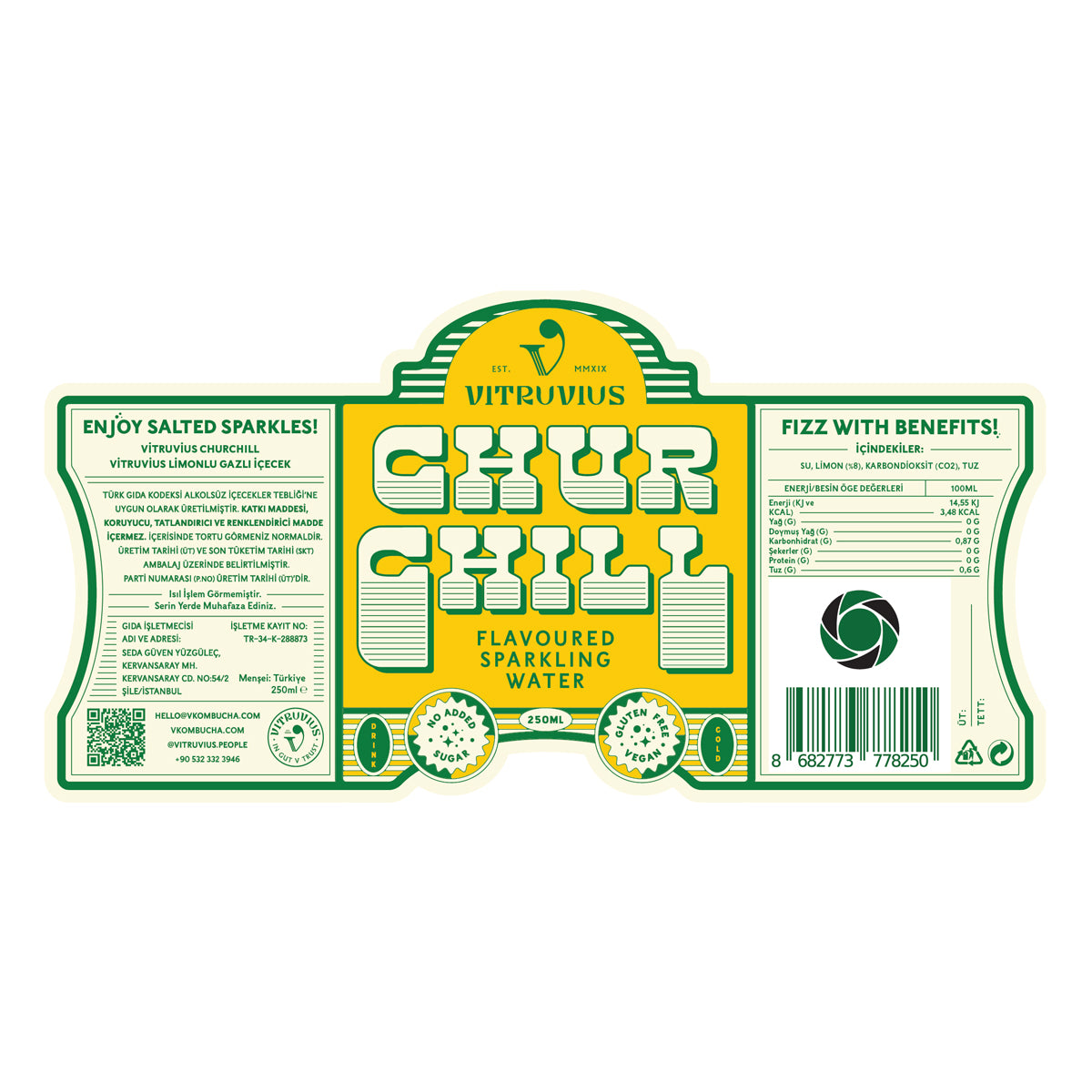 Churchill (Limon&Tuz) Sparkling Water 250 ml